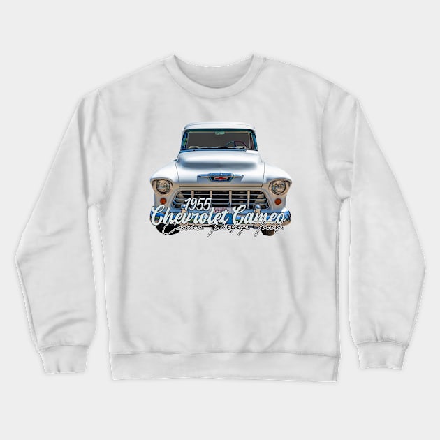 1955 Chevrolet Cameo Carrier Pickup Truck Crewneck Sweatshirt by Gestalt Imagery